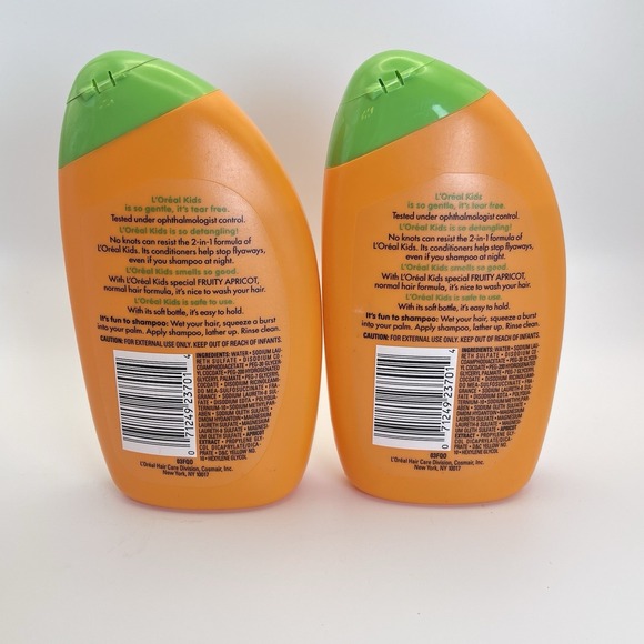 Loreal Kids Fruity Apricot 2-in-1 Hair Shampoo Conditioner (2) Discontinued HTF - Picture 3 of 5
